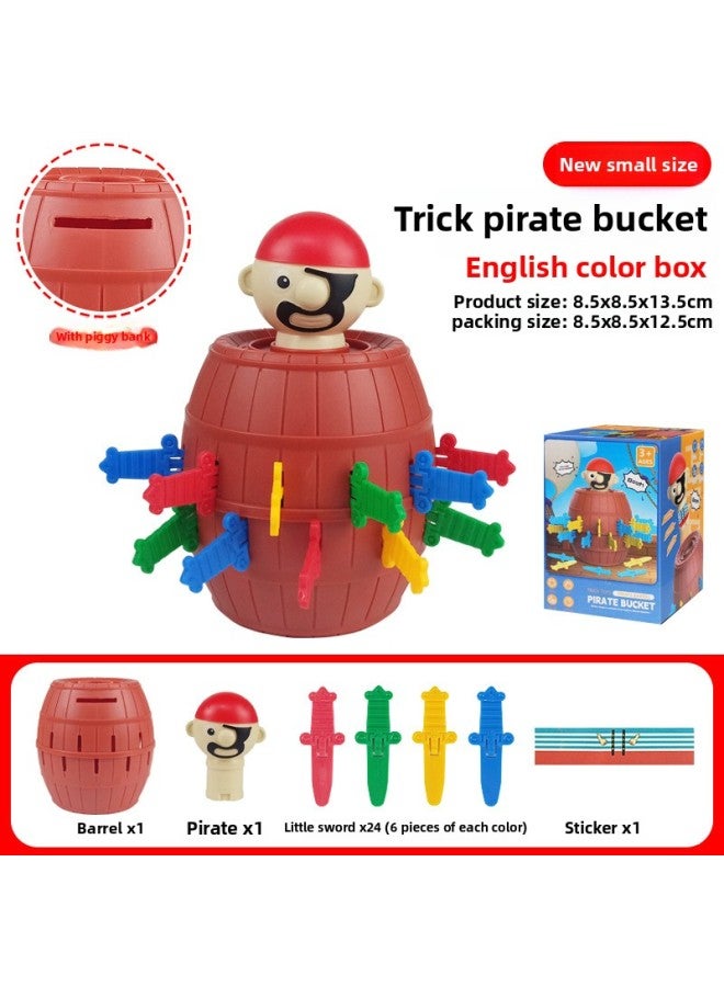 One Piece Crocodile Finger Biting Toy Shark Tooth Extraction Parent-Child Game Evil Dog Biting Toy Tricky Props-Color:[english Color Box] 929-12 Small Size - Pirate Bucket (with Piggy Bank) 98g - Image 1