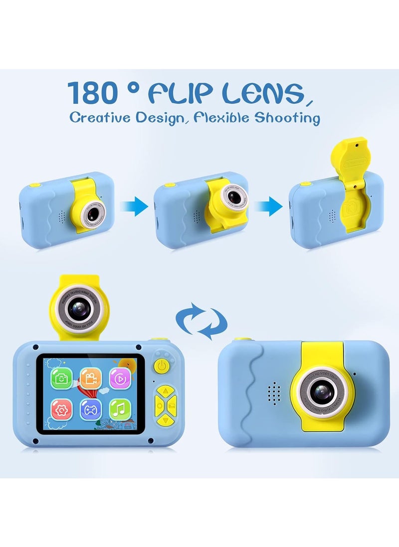 Oteeto Oteeto OKC02 Kids Digital Camera With 2 Inch LCD Screen and Flip Lens Blue  - Image 4