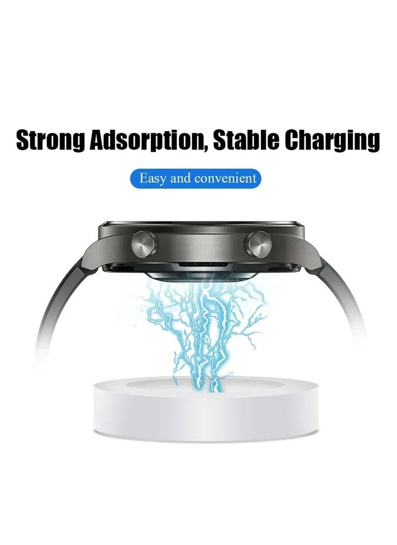 Youque Portable Smart Watch Charger Dock For Huawei Watch GT5 GT4 GT3 GT2 GT5 Pro GT4 Pro GT3 Pro GT2 Pro, USB Magnetic Dock Fast Charger White - Image 3