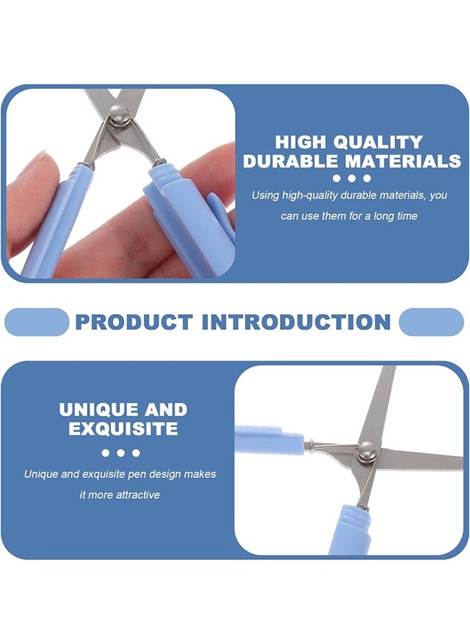 HS Pen Shape Scissors, Kids Safety Scissors, Mini Pen Portable Scissors, DIY Handmade Craft Supplies, Childrens Safe Cutting Scissors, For Office, School, Gome (4 PCS)  - Image 3