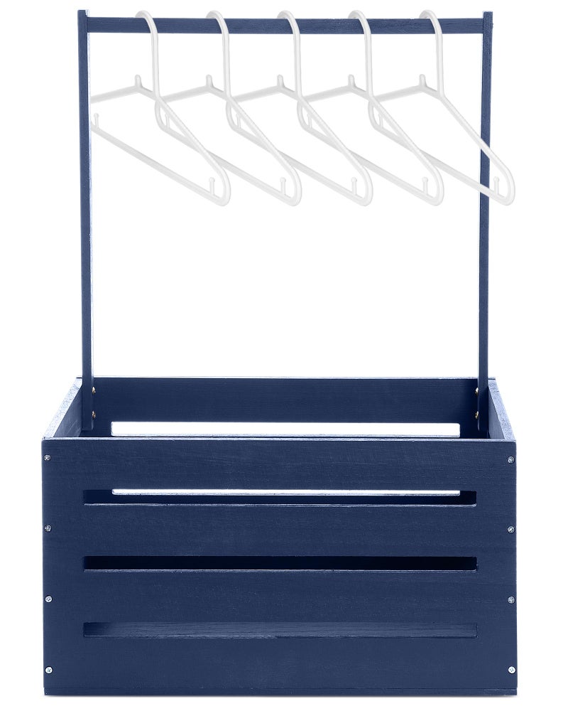 Suzile Wooden Baby Shower Crate Closet Wood Basket for Gifts with Handle Boy Girl Clothes Gender Reveal Storage Box for Newborn New ParentNavy Blue - Image 2