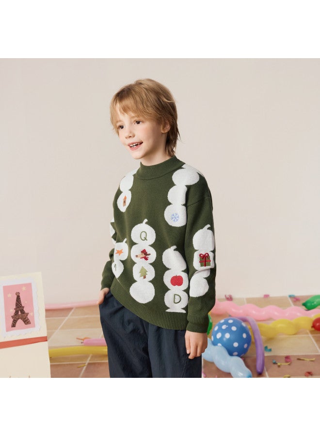 مكد سترة أولاد شتوية بأكمام نصفية ذات طابع أكاديمي كارتوني ممتع وطباعة كاملة - Image 3