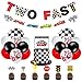 Bessmoso Two Fast Birthday Decorations 52 Pcs Racing Car Party Supplies 2nd Fast Birthday Decorations Include Race Car Balloons Banner Cake Topper Cupcake Toppers for Racing Theme Party Decoration - Image 3