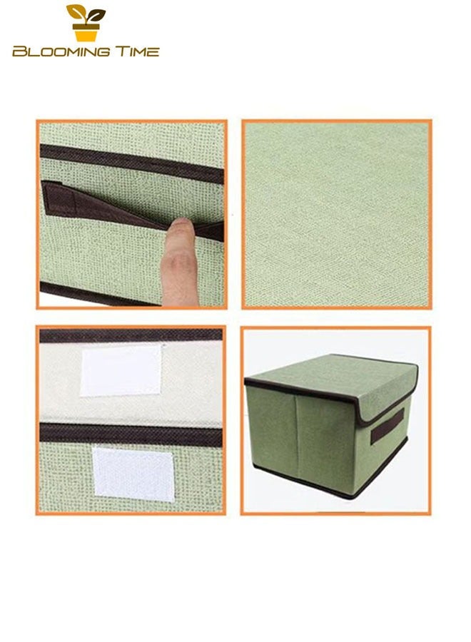 BLOOMING TIME 2-Piece Foldable Cloth Storage Box Green  - Image 4