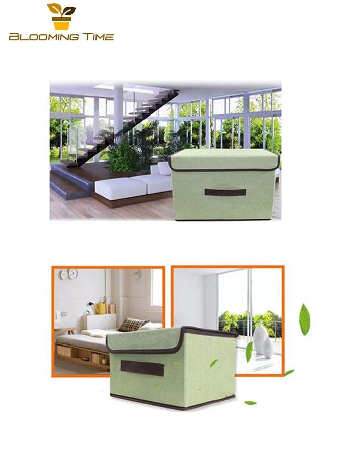 BLOOMING TIME 2-Piece Foldable Cloth Storage Box Green  - Image 5