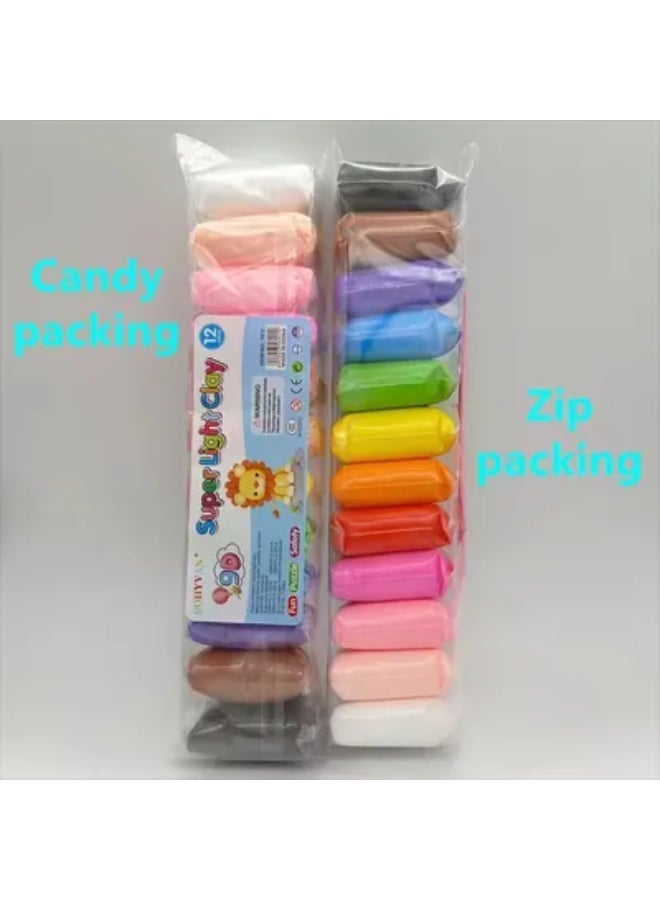 Amigo Super Light Air Dry Foam Clay Set ($24\text{-Color}$) – Safe Non-Toxic DIY Modeling Clay for Kids Educational Crafts - Image 1