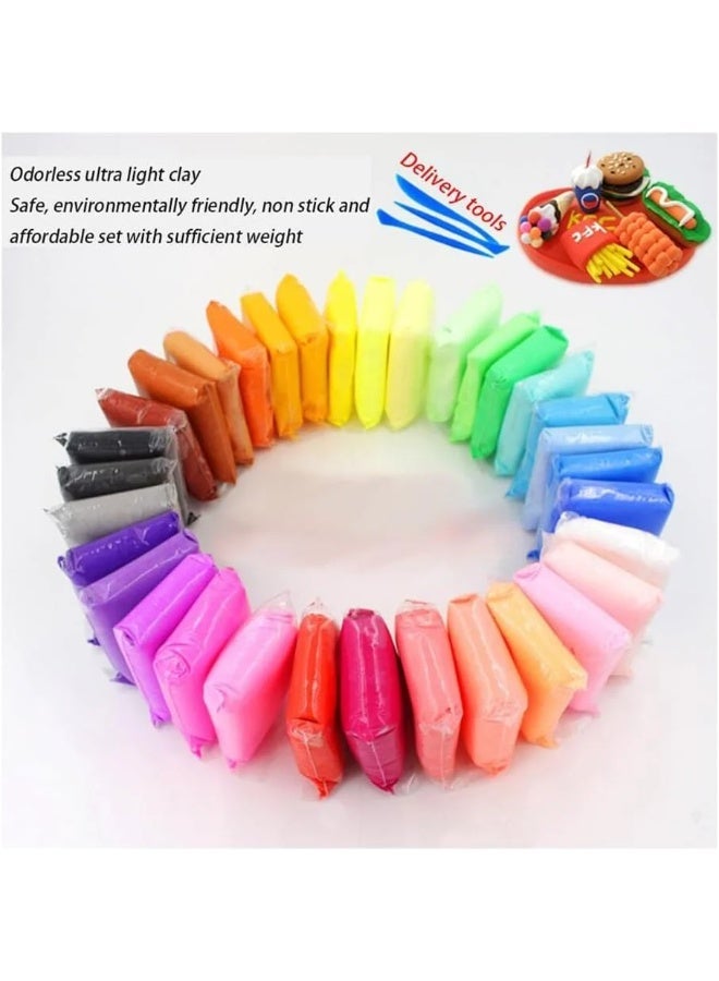 Amigo Super Light Air Dry Foam Clay Set ($24\text{-Color}$) – Safe Non-Toxic DIY Modeling Clay for Kids Educational Crafts - Image 4