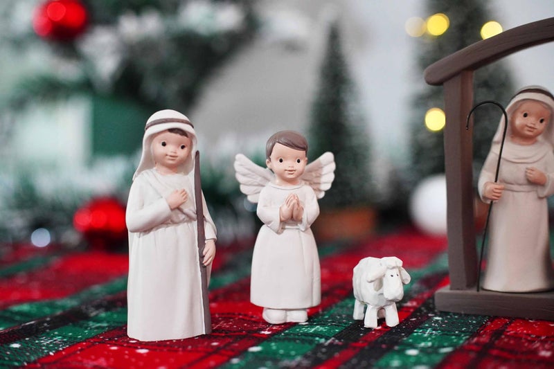 PlentifulHome 12-Piece Resin Christmas Nativity Scene Set – Miniature Holy Family Figurines with Manger and Animals, Indoor Holiday Tabletop Display - Image 4