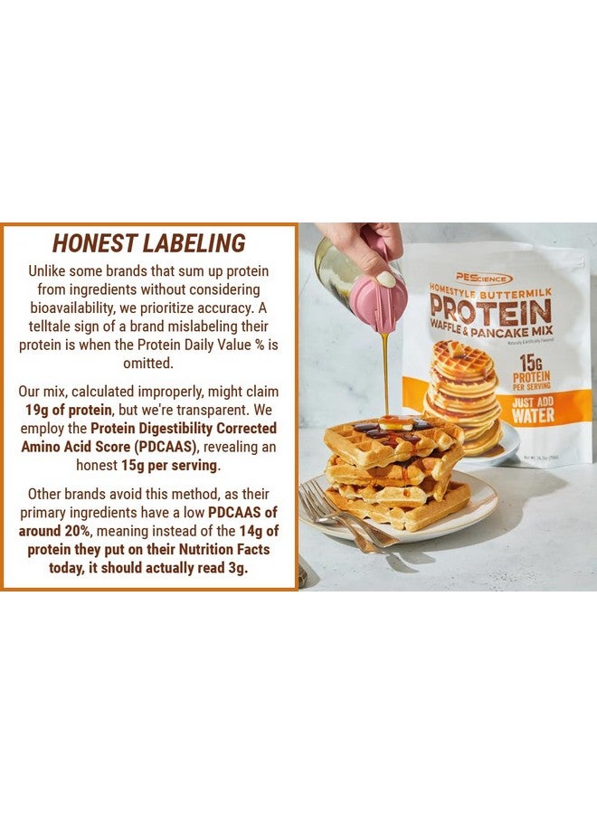 بي إي ساينس مزيج فطائر ووافل بروتين اللبن الرائب من PEScience، أضف الماء فقط، 12 حصة - Image 5