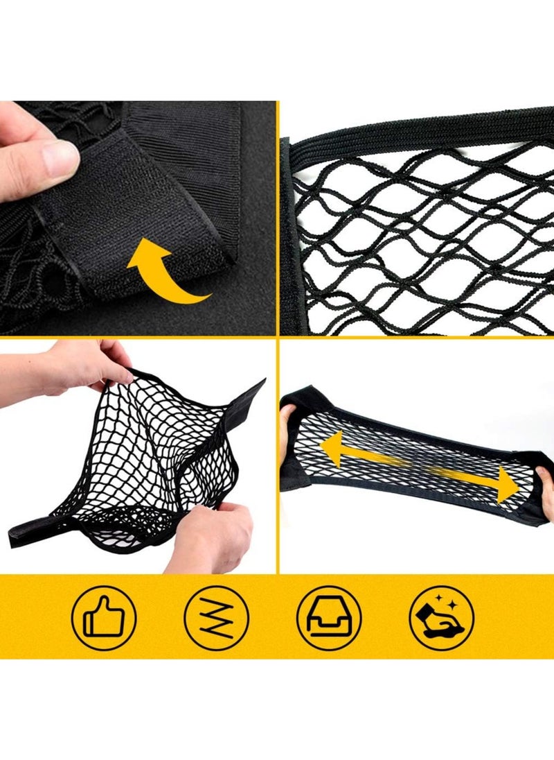 Generic - Car Storage Net Rear Back Seat Mesh Organizer Pocket Cargo Netting ​For Bottles Groceries In SUV Cars And Trucks Trunk Size 70 x 25cm - Image 1
