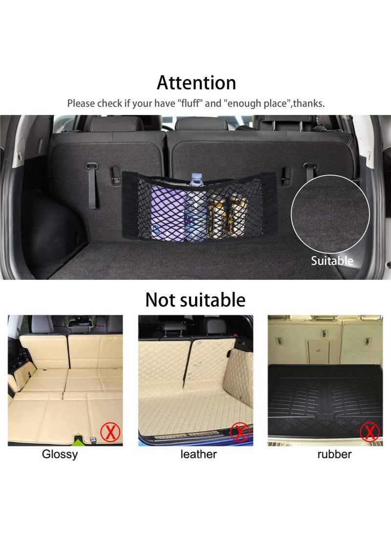 Generic - Car Storage Net Rear Back Seat Mesh Organizer Pocket Cargo Netting ​For Bottles Groceries In SUV Cars And Trucks Trunk Size 70 x 25cm - Image 1