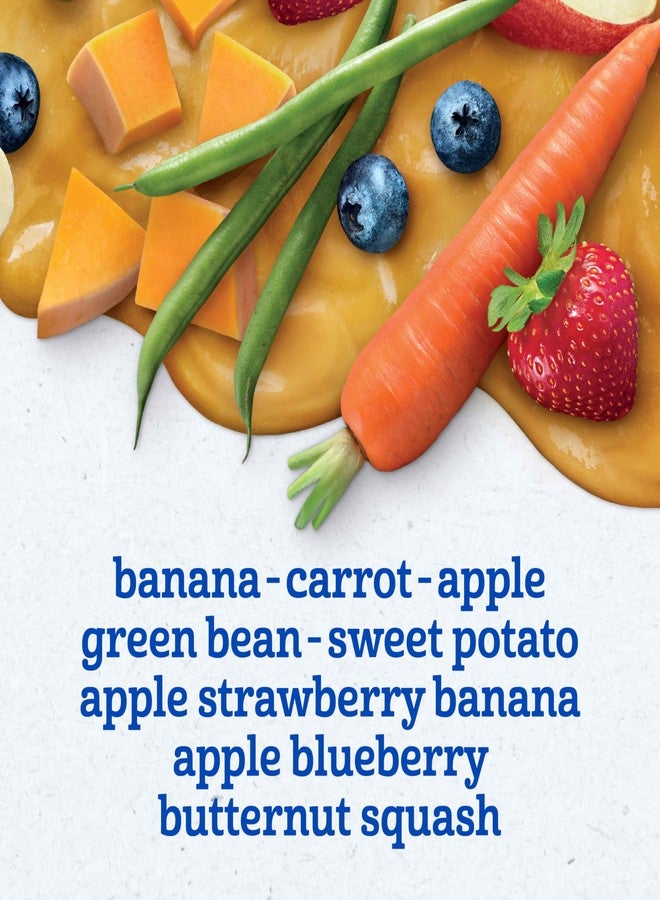 Gerber Purees 2nd Foods Veggie & Fruit Variety Pack, 8 Ounces, Box of 16 (Packaging May Vary) - Image 2