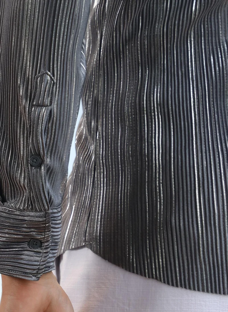 Campus Sutra Pleat-Creased Shirt