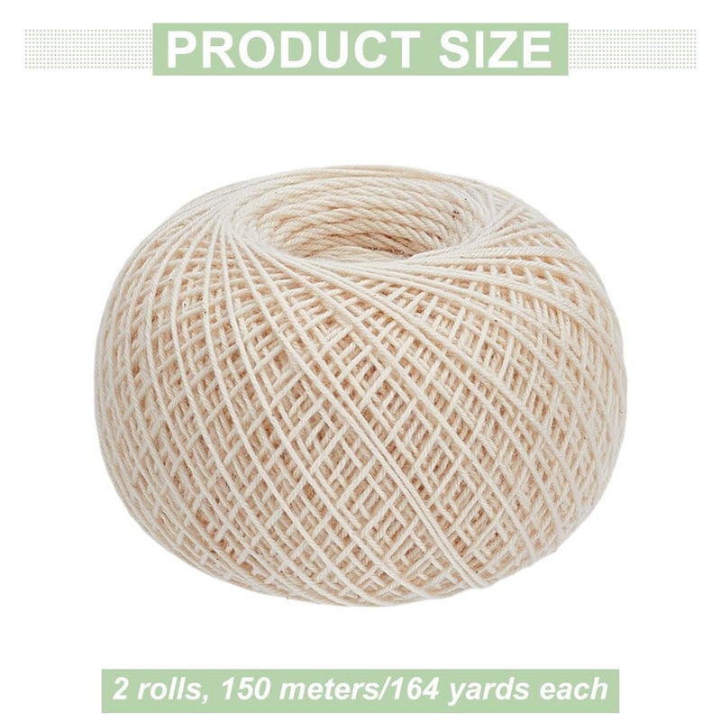 FREEBLOSS 300m Sashiko Thread 100% Cotton Embroidery Flosses White Hand Embroidery Thread 4 Strands Sashiko Quilting Thread for Sewing Needlework - Image 2