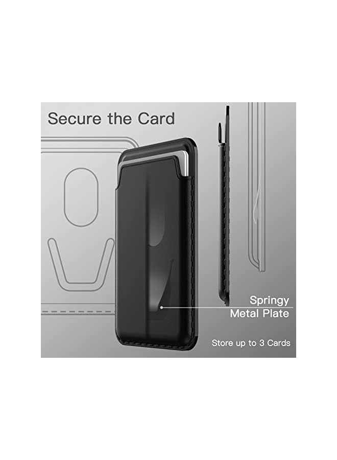 Jetech Magnetic Wallet Compatible With Magsafe For Iphone 14/13/12 Series, Pu Phone Card Holder (Black) - Image 4