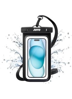JOTO Waterproof Phone Pouch – Universal Dry Bag Case for iPhone 16/15/14/13/12/11 Series, Galaxy S23/S22/S21, Pixel, Up to 7" Phones – Black  - Image 1
