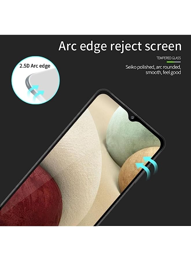 MOFI Tempered Glass Screen Protector Compatible For Samsung Galaxy A12 MOFI 9H 2.5D Full Screen Tempered Glass Film Black - Image 5