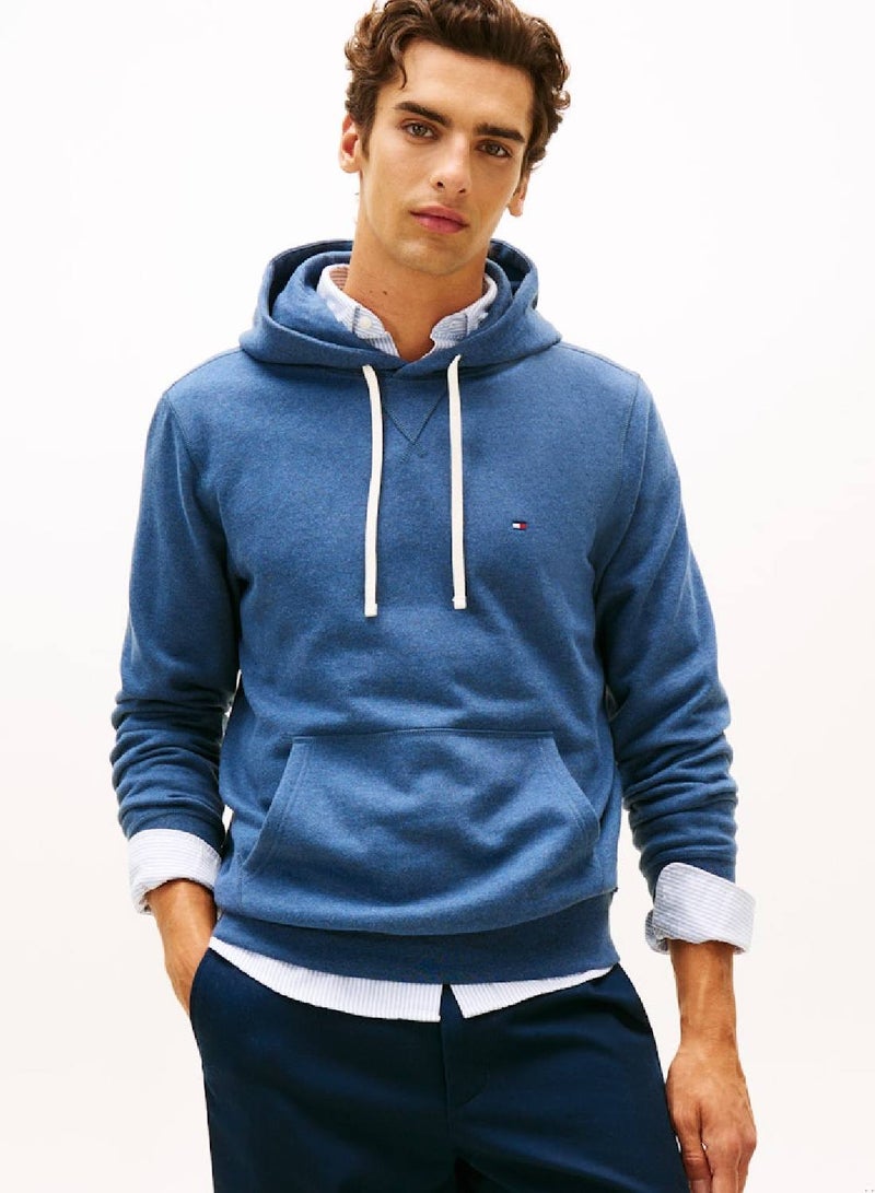 تومي هيلفيغر هودي ناعم مطرز بالعلم - Image 1