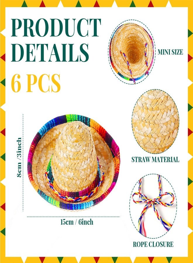 هونغداو 24 قطعة من ديكورات العيد المكسيكي من Hungdao تتضمن حمار صغير بيناتا خشبي فييستا ماراكاس قبعات سمبريرو صغيرة سينكو دي مايو ديكورات لمستلزمات حفلات أعياد الميلاد (حساسة) - Image 2