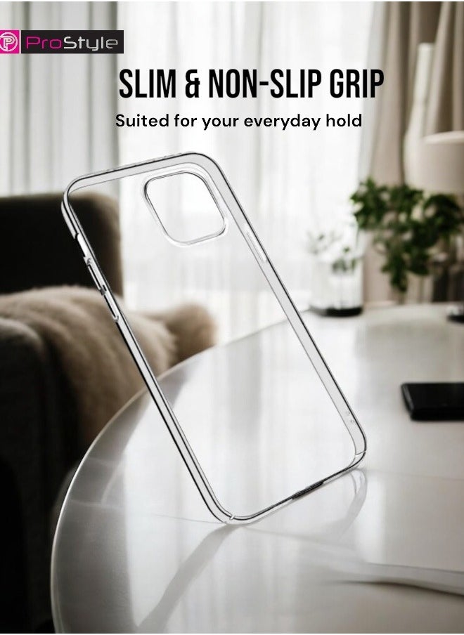 Prostyle iPhone 14 Plus Clear Case, Anti-Yellowing, Drop Protection, Slim Thin Cover, Crystal Clear Phone Case  - Image 4