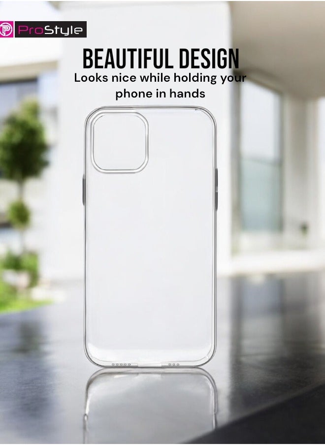 Prostyle iPhone 14 Plus Clear Case, Anti-Yellowing, Drop Protection, Slim Thin Cover, Crystal Clear Phone Case  - Image 2