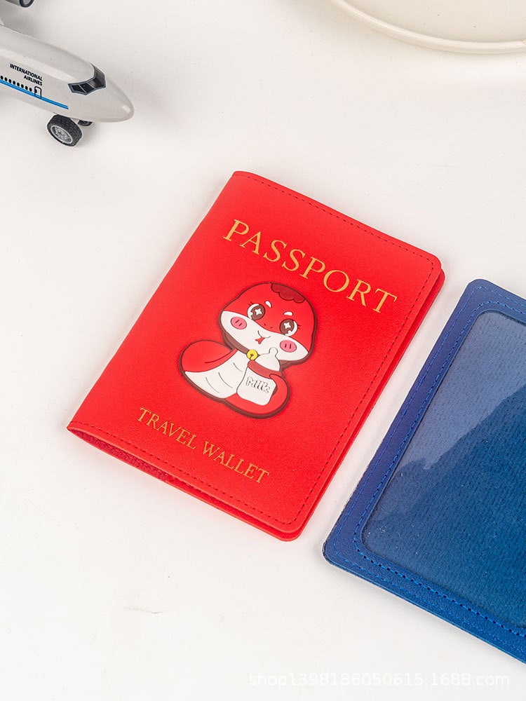 New Passbook Bag Protective Cover Pu Leather 64 Grain Oil Edge Passbook Holder Multi-Function Passbook Holder Snake Baby - Image 4