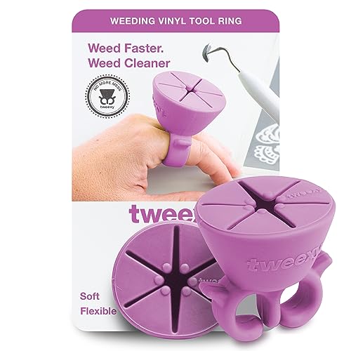 tweexy Craft Vinyl Weeding Scrap Collector Ring | Weeding Tools for Vinyl Heat Transfer, HTV Crafting & Adhesive Paper Sheets Holder | Portable Heat Press Accessories and Supplies (Lavender) - Image 1