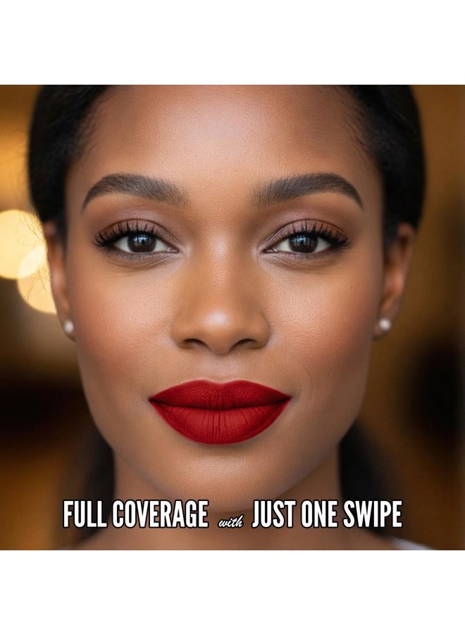 Mynena Classic Bright Red Matte Lipstick Long Lasting Lightweight for High Comfort All-Day Wear Talc-Free Paraben-Free Cruelty-Free | Lola - Image 4
