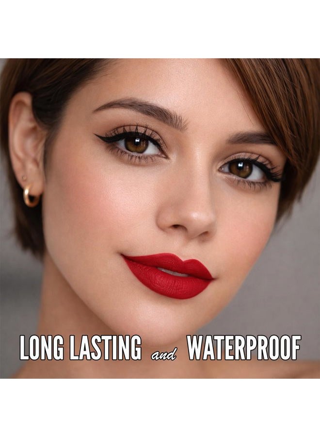 Mynena Classic Bright Red Matte Lipstick Long Lasting Lightweight for High Comfort All-Day Wear Talc-Free Paraben-Free Cruelty-Free | Lola - Image 3