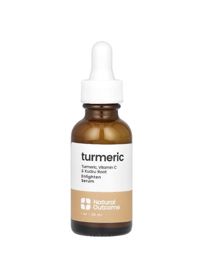 natural outcome Natural Outcome, Turmeric, Enlighten Serum, Fragrance Free, 1 oz (30 ml) - Image 1