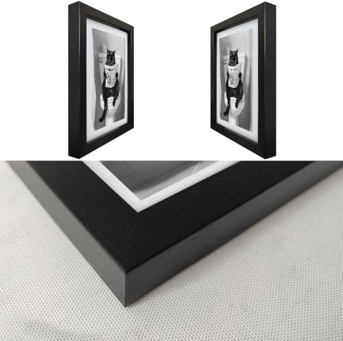 AIANHUA Black Cat Bathroom Wall Art Black and White Cat on Toilet Picture Wall Decor Funny Pop Art Gift Canvas Print Poster - Image 3
