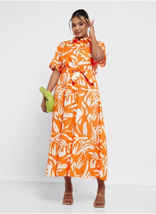 Botanical Print Midi Dress - pzsku/ZF6E01782696C89843BD1Z/45/1746224454/49fd8d00-6793-40c0-a191-42e5fdfd91ff