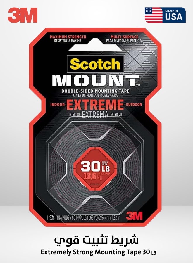 3M Scotch Extremely Strong Mounting Tape Black - Image 1
