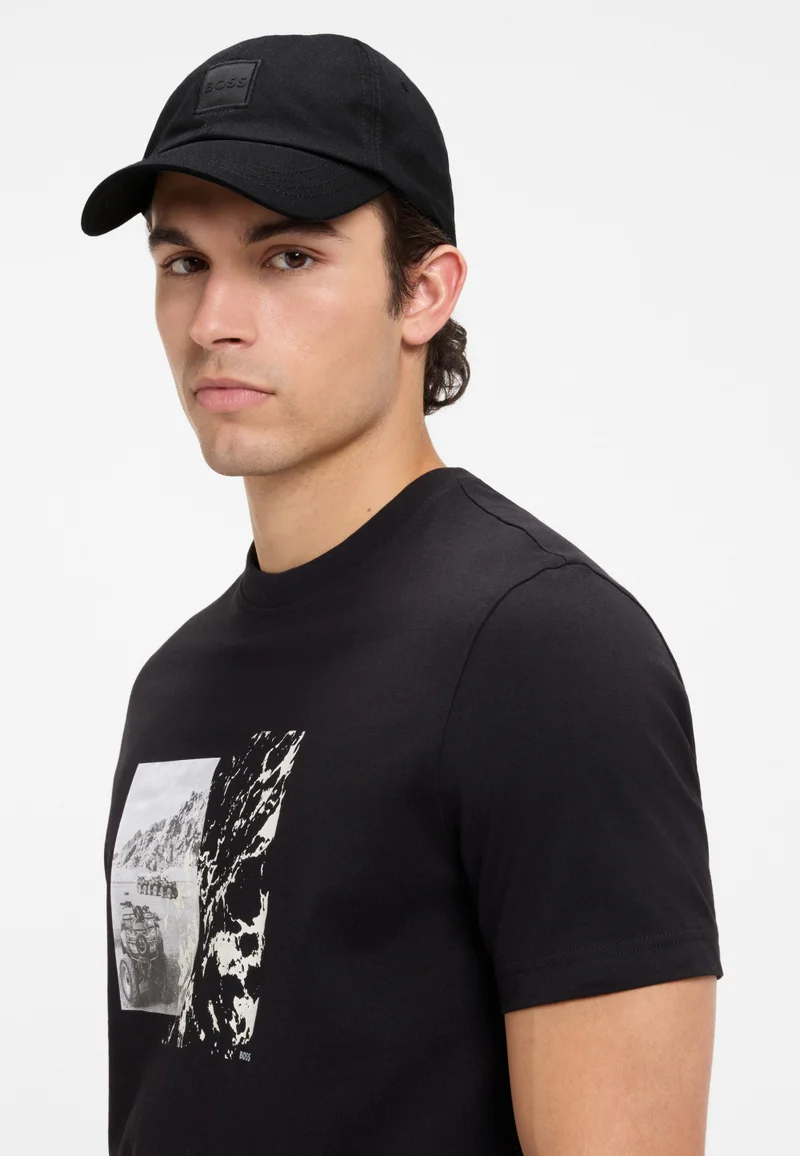 BOSS Black Cotton-twill cap with logo patch for Men | Best Price UAE