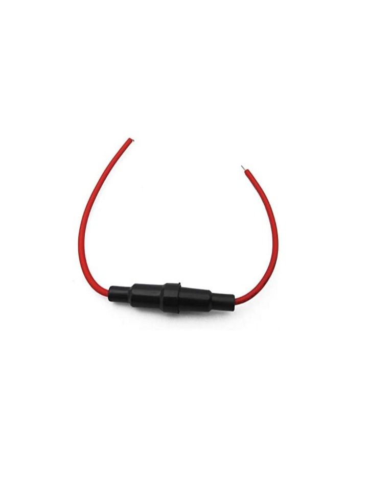 In-line fuse holder incorporating a black two part connector with wires - Image 1