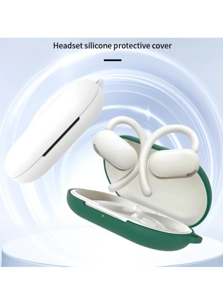 Silicone Case Compatible with Soundcore V20i With Hook Soft Protective Shockproof Cover for Anker Soundcore V20i Open-Ear Headphones-Black - Image 3