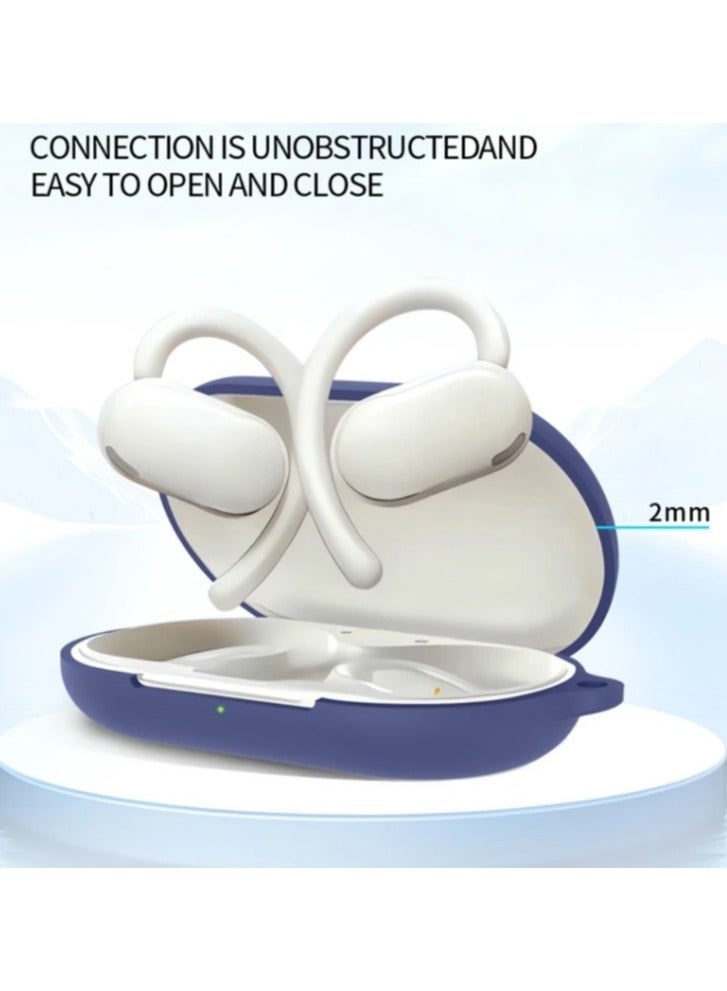 Silicone Case Compatible with Soundcore V20i With Hook Soft Protective Shockproof Cover for Anker Soundcore V20i Open-Ear Headphones-Black - Image 4