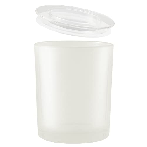 CandMak Frosted Glass Candle Jars, 20 Pack 6 OZ, Bulk with Clear Lids for Candle Making - Image 5