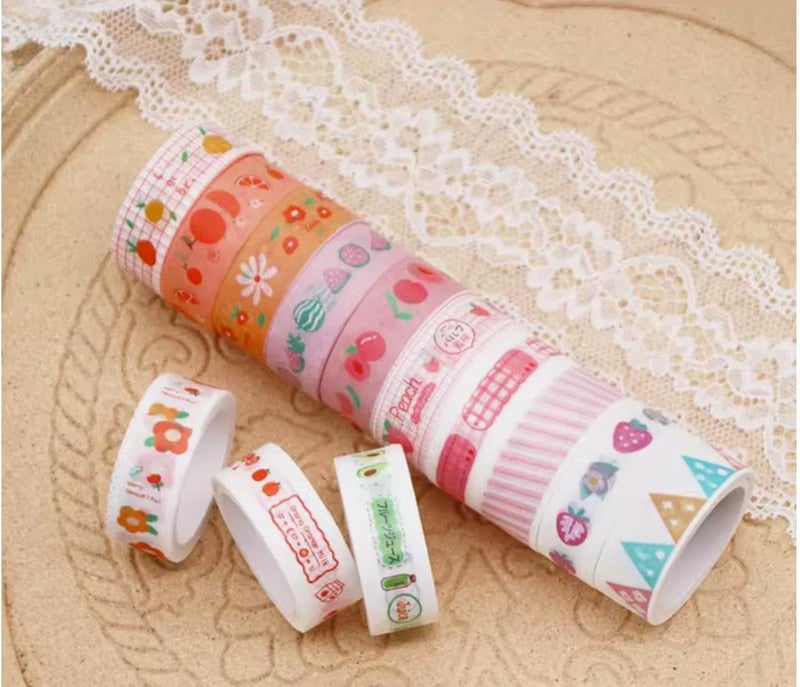 Crafty Cuddle Washi Tape Set Decorative Japanese Masking Paper Tape for Scrapbooking, Planners, Card/Gift Wrapping, DIY Decor and Craft Supplies Multicolor Printed Design - 60 Pcs, 60 Cm - Image 5