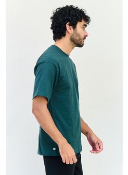 adidas Originals Men Sportswear Fit Short Sleeve Outdoor T-shirt, Green  - Image 2