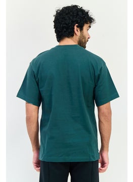 adidas Originals Men Sportswear Fit Short Sleeve Outdoor T-shirt, Green  - Image 4