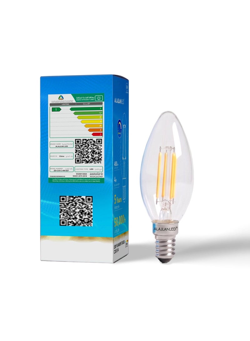ALAJLAN LED LED Filament Bulb C35 - E14 - 4W - CRI 90 - 2700K - 4 Pieces - Image 5