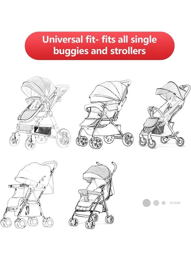 RESTCLOUD Sun Shade for Strollers, UV Sun and Sleep Shade Universal Fit for Baby Strollers, Blackout Stroller Cover, Breathable and Stops 99% of The Sun's Rays (UPF50+) Black - Image 2