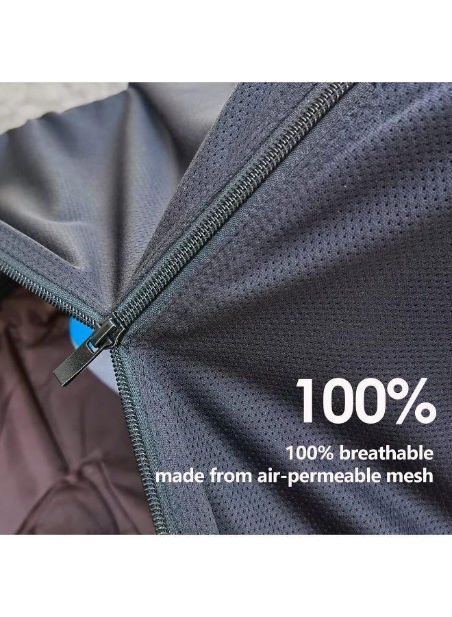 RESTCLOUD Sun Shade for Strollers, UV Sun and Sleep Shade Universal Fit for Baby Strollers, Blackout Stroller Cover, Breathable and Stops 99% of The Sun's Rays (UPF50+) Black - Image 5