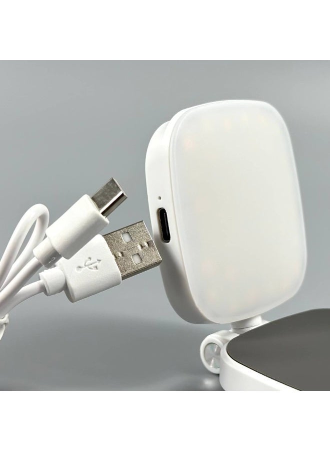 Portable video light DY-06 Magnetic with mirror 2500-7000K (7*6cm) - Image 2