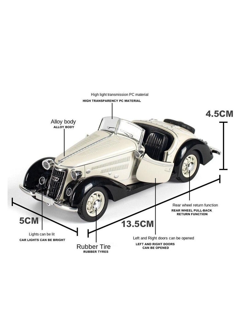 Classic Diecast Car Model Kits 1:32 For Audi Wanderer W25K Alloy  Model Car Decoration Collection Gift Toy Crafts Holiday Expression Of Love  White/Black - Image 3