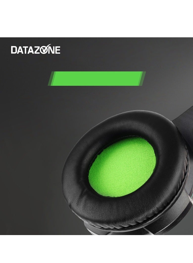 Datazone Gaming Headset with RGB Lighting and Noise-Isolating Microphone-Wired For PS5, PS4, laptops, Xbox and PC - Image 4