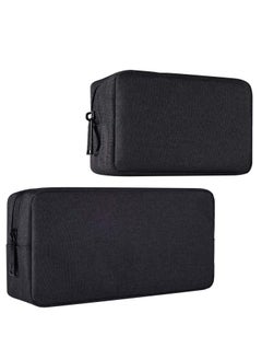 Generic Portable 2-Pack Electronics Organizer Case for Chargers, USB Cables, Earphones and Memory Cards, Soft Storage Bag for Travel  - Image 1