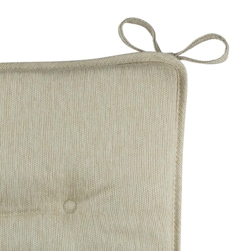 Klear Vu Embrace Rocking Chair Cushions for Living Room, Nursery, or Home Office, Tufted and Non-Slip Pads, 2 Piece Set, Seat 16"x15" and Seat Back 24"x17", Natural - Image 4