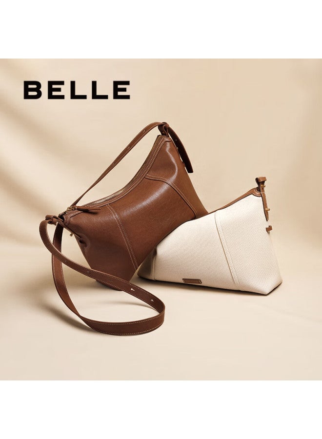 Belle Women's Handbag, Fortune Bag, Light Luxury Commuter Hobo Shoulder Crossbody Bag Tote Bag 8517abx5, Khaki Color - Image 2